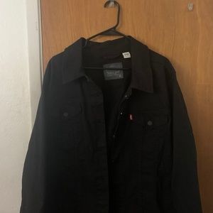 Plus size never warn black jean jacket 4x